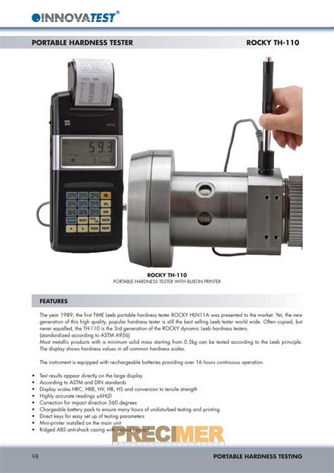 time hardness tester th 110|ROCKY TH.